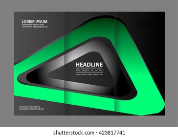 Vector modern tri-fold brochure design template
