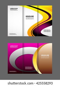Vector modern tri-fold brochure design template
