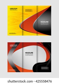 Vector modern tri-fold brochure design template
