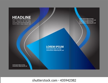 Vector modern tri-fold brochure design template
