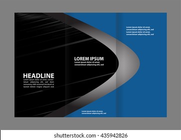 Vector modern tri-fold brochure design template
