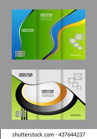 Vector modern tri-fold brochure design template
