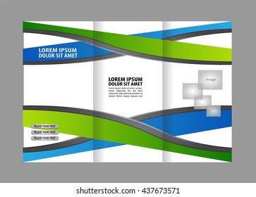 Vector modern tri-fold brochure design template
