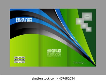Vector modern tri-fold brochure design template
