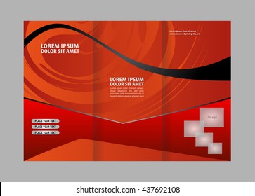 Vector modern tri-fold brochure design template
