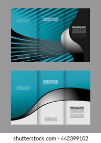 Vector modern tri-fold brochure design template
