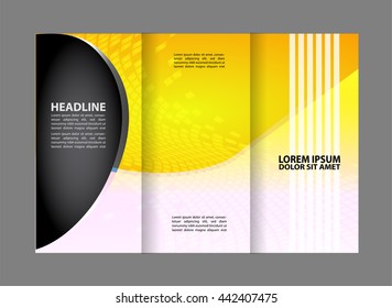 Vector modern tri-fold brochure design template
