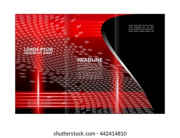 Vector modern tri-fold brochure design template
