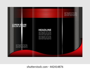 Vector modern tri-fold brochure design template
