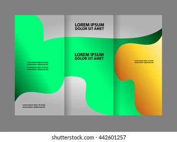Vector modern tri-fold brochure design template

