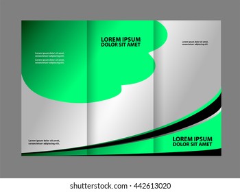 Vector modern tri-fold brochure design template
