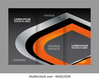 Vector modern tri-fold brochure design template

