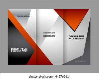 Vector modern tri-fold brochure design template
