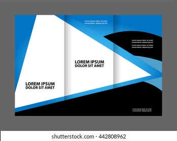 Vector modern tri-fold brochure design template
