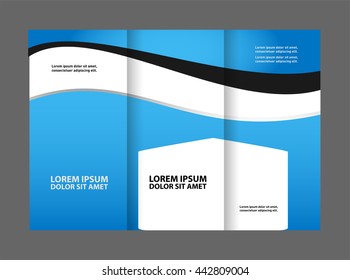Vector modern tri-fold brochure design template
