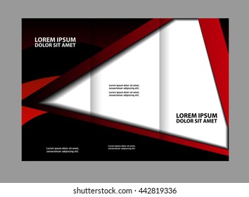 Vector modern tri-fold brochure design template
