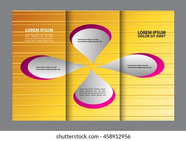 Vector modern tri-fold brochure design template

