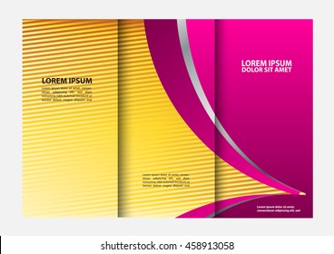 Vector modern tri-fold brochure design template background
