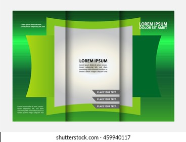 Vector modern tri-fold brochure design template background
