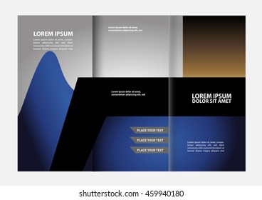 Vector modern tri-fold brochure design template
