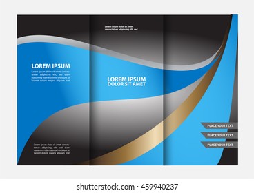 Vector modern tri-fold brochure design template
