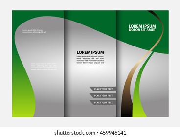 Vector modern tri-fold brochure design template
