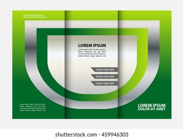 Vector modern tri-fold brochure design template
