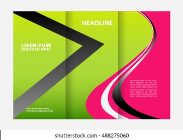 Vector modern tri-fold brochure design template
