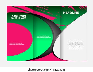 Vector modern tri-fold brochure design template
