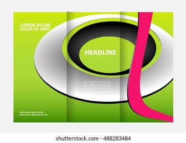 Vector modern tri-fold brochure design template
