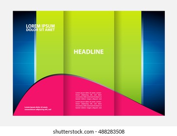 Vector modern tri-fold brochure design template
