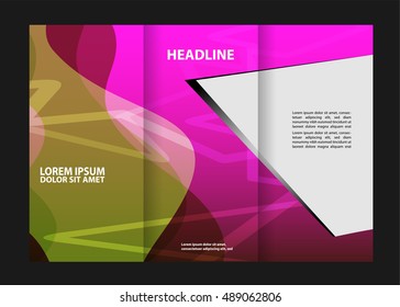 Vector modern tri-fold brochure design template
