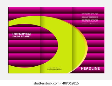 Vector modern tri-fold brochure design template background
