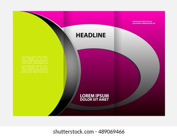 Vector modern tri-fold brochure design template
