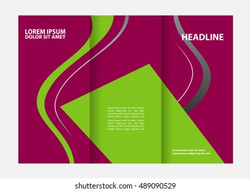 Vector modern tri-fold brochure design template
