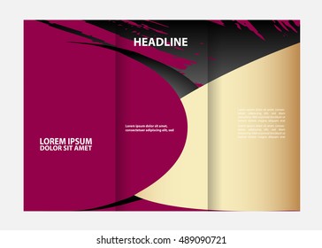 Vector modern tri-fold brochure design template
