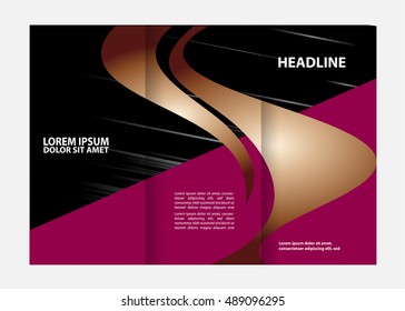 Vector modern tri-fold brochure design template
