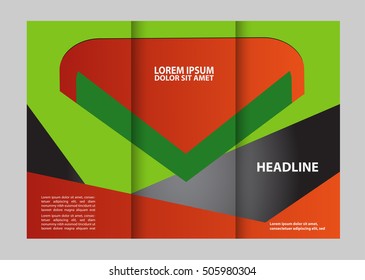 Vector modern tri-fold brochure design template
