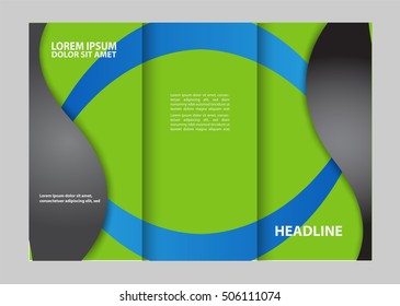 Vector modern tri-fold brochure design template
