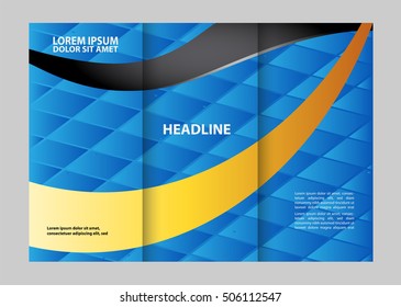 Vector modern tri-fold brochure design template
