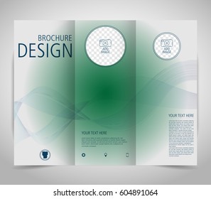 Vector modern tri-fold brochure design template, can be use for publishing, print and presentation.