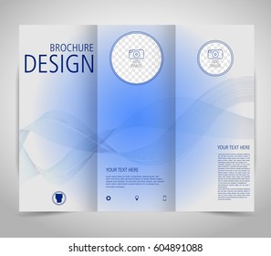 Vector modern tri-fold brochure design template, can be use for publishing, print and presentation.