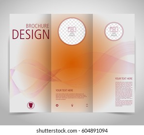 Vector modern tri-fold brochure design template, can be use for publishing, print and presentation.
