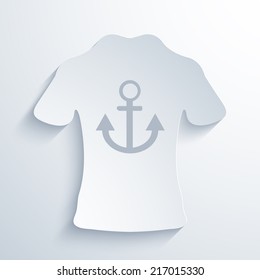 vector modern t-shirt on gray background. Eps10