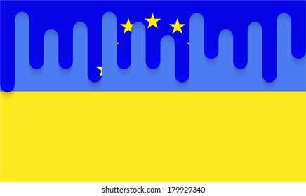 Vector modern ukraine flag background. Eps 10