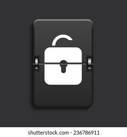 vector modern unlock scoreboard black icon. Eps 10
