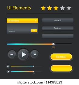 Vector modern user interface elements