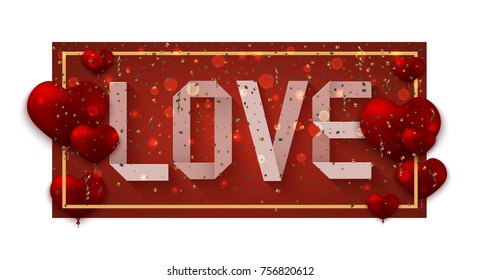 Vector modern Valentines day holiday invitation card background