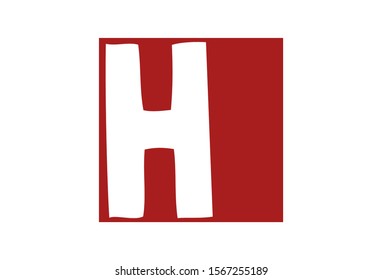 Vector modern vibrant letter H