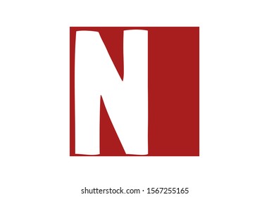 Vector modern vibrant letter N